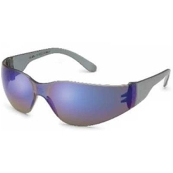 Exotic Starlite Safety Glasses Grey Temple Blue Mirror Lens EX324749